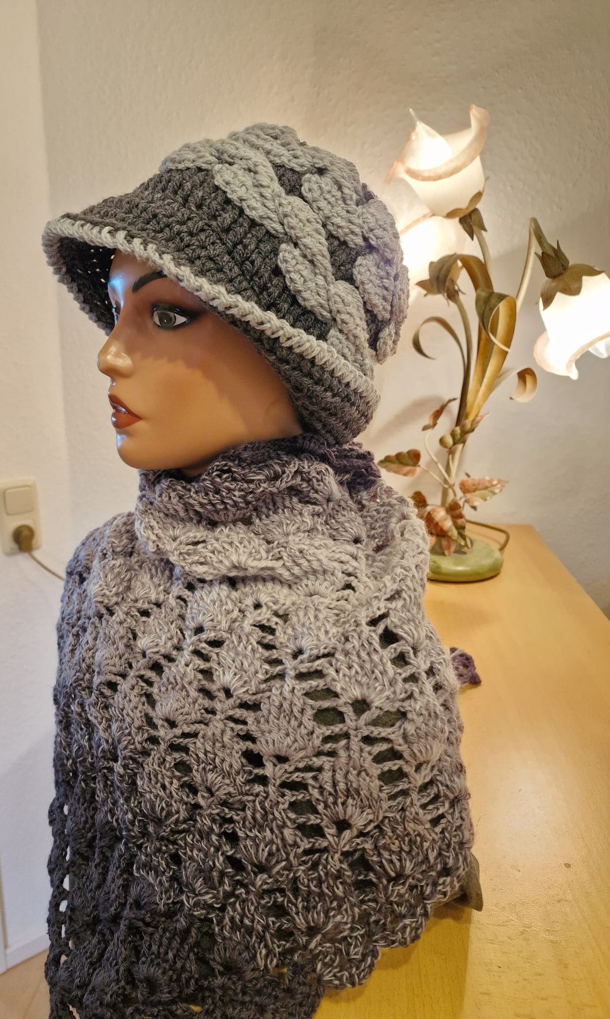 Strickset Blätterfall Schurwolle – Blättermuster